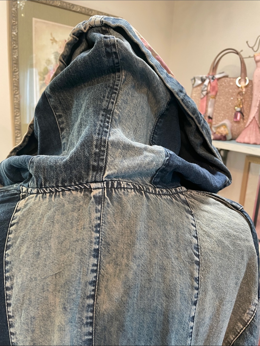 Boho Denim & Patchwork Hooded Jacket - Young Threads - Picture 11 of 16